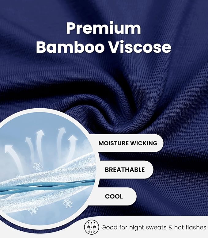 NACHILA Pajamas for Women-Viscose from Bamboo, Ribbed Racerback Tank Top Sexy Split Shorts Pajama Sets Cooling Sleep Cami Pjs