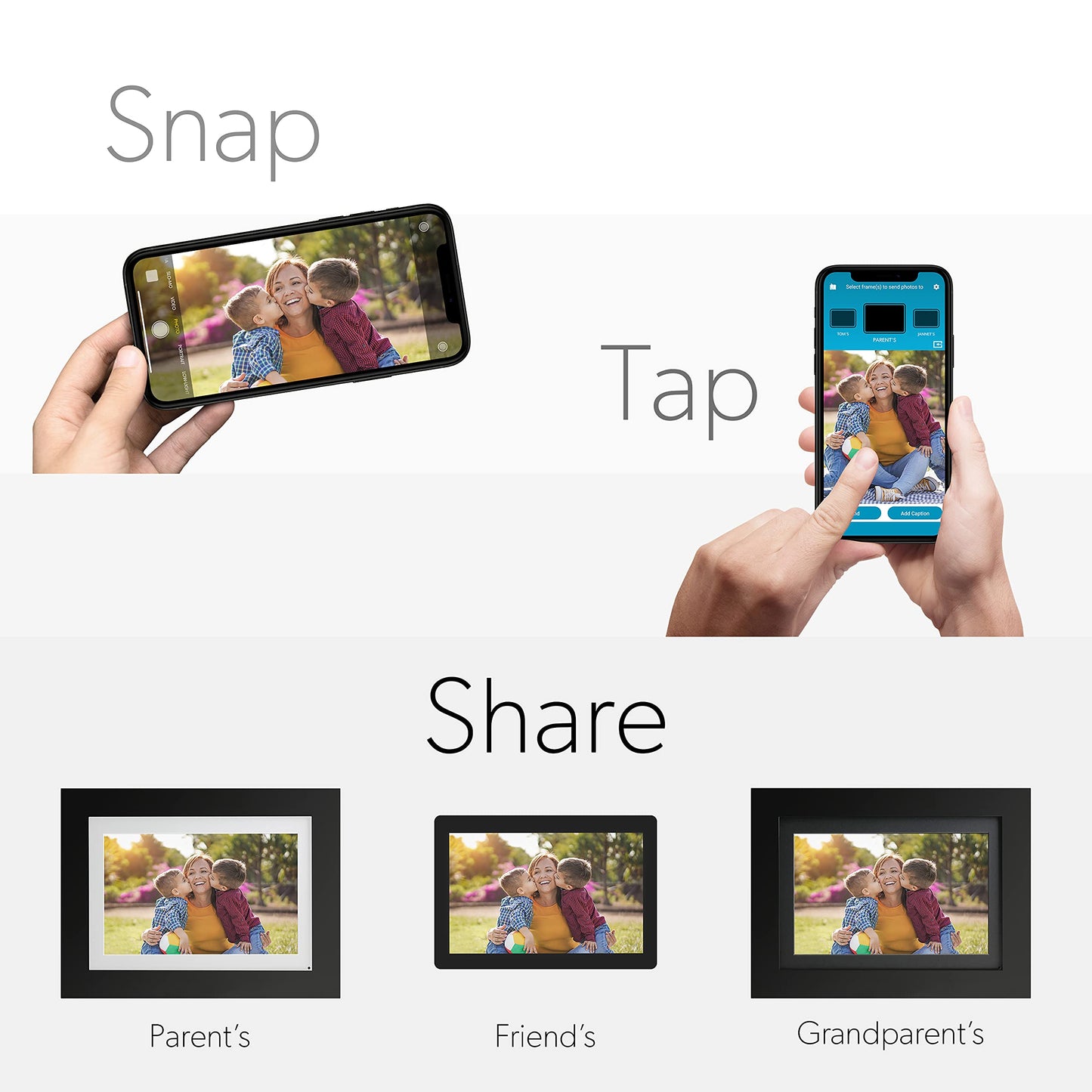Simply Smart Home Photoshare 10    Wifi Digital Picture Frame, Send Pics From Phone To Frames, 8 Gb, Holds 5,000+ Photos, Hd Tou