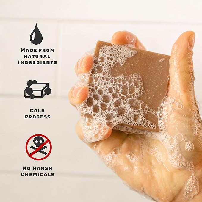 Dr. Squatch Natural Men’s Bar Soap - Cold Process Body Soap Bar with Natural Oils - Gifts for Men - Spearmint Basil, Pine Tar, Birchwood Breeze, Wood Barrel Bourbon & more (5 oz, 5-Pack)