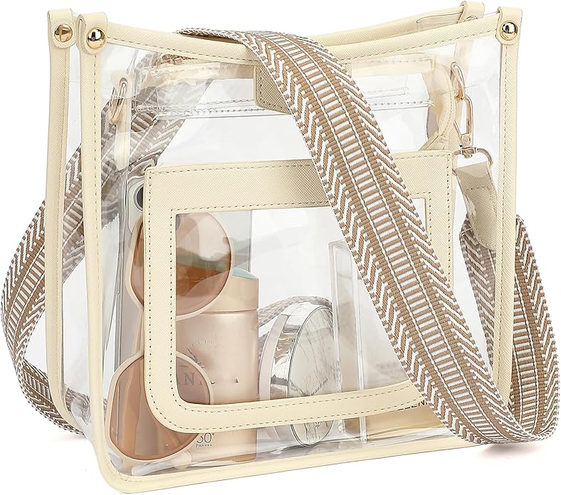 Clear Bag for Stadium Events Clear Stadium Bags for Women Crossbody Plastic Purse Clear Tote Bag for Concerts
