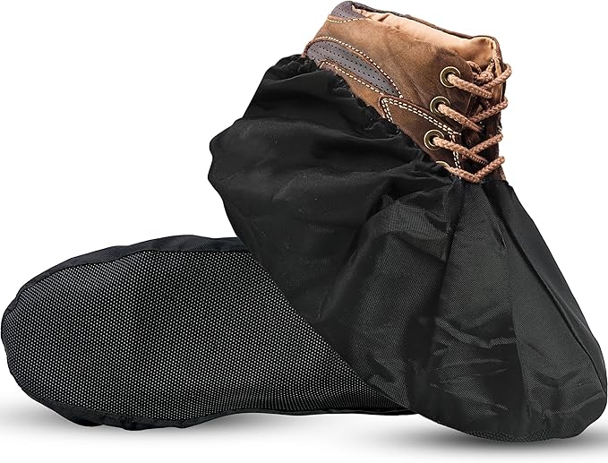 Reusable Waterproof Shoe Covers – 4 Pack (2 Pairs) – Rain Boot Covers for Men & Women – Durable, Washable, Non-Slip Overshoes for Indoor & Outdoor Protection
