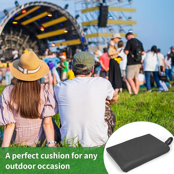 Anycosy Stadium Seat Cushion,Portable and Extra Thick Bleacher Seats Cushion for Any Outdoor Events (1 Pack-Gray)