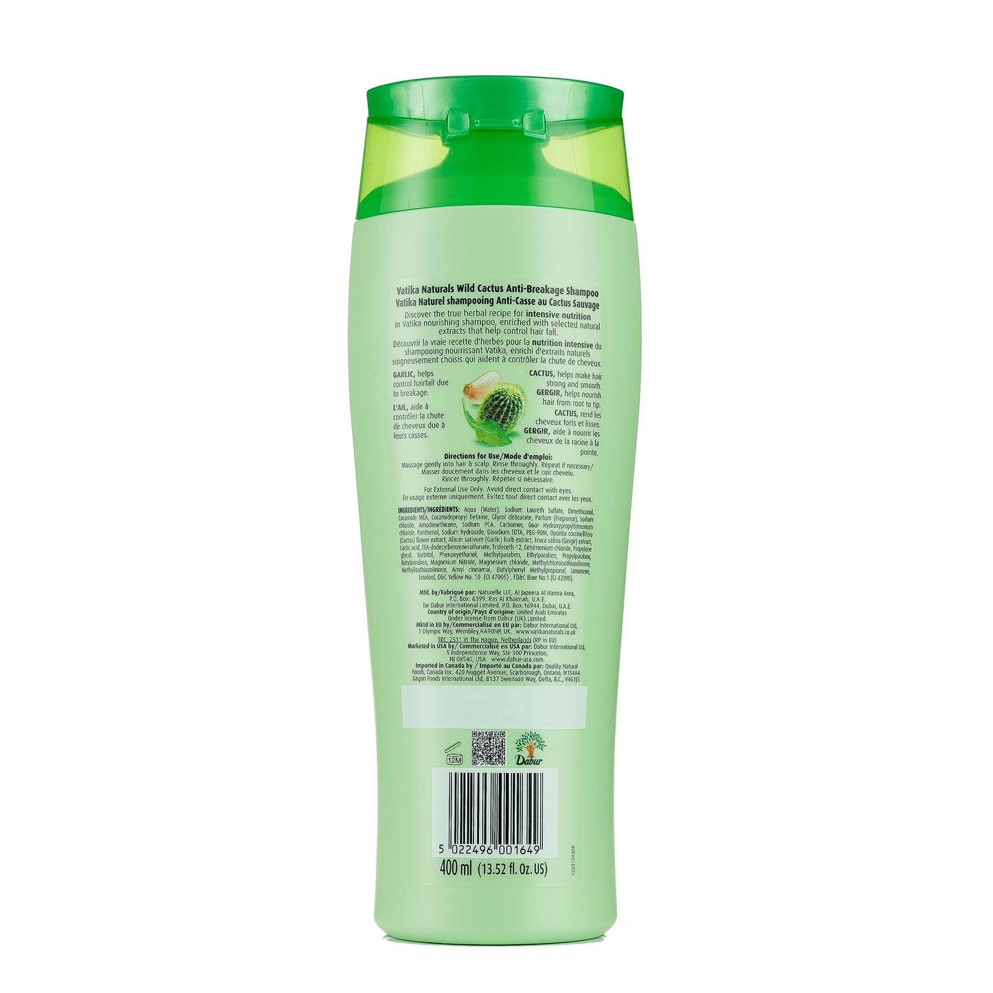Vatika Naturals Daily Shampoo for Women - Nourish and Rejuvenate Your Natural Hair - Wild Cactus Strengthening & Moisturizing Ha
