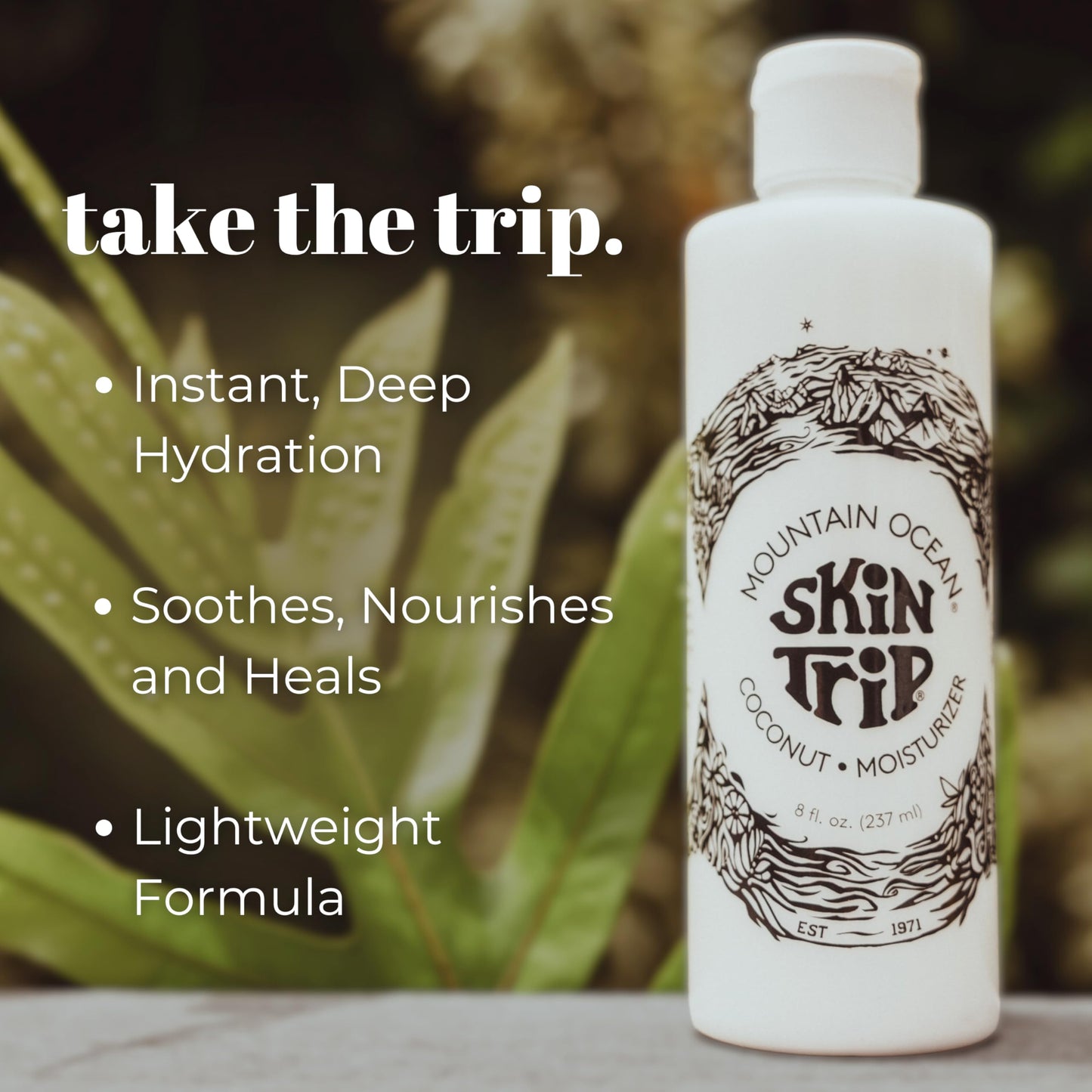 Mountain Ocean Skin Trip Coconut Body Lotion, 8 Oz (Pack of 6), Lightweight, Fast Asborbing Moisturizer for Women and Men, with