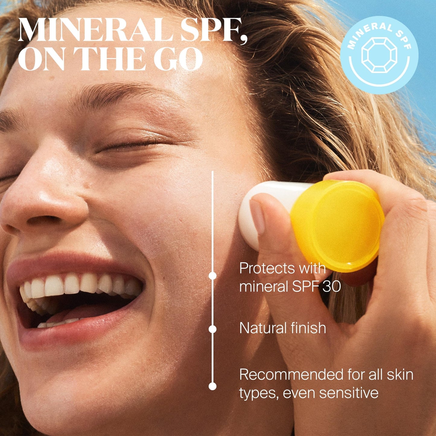 Supergoop! Mineral Sheer Stick SPF 30 Sunscreen - Mineral, Broad Spectrum Sunscreen for Face & Body - Helps Filter Blue Light -