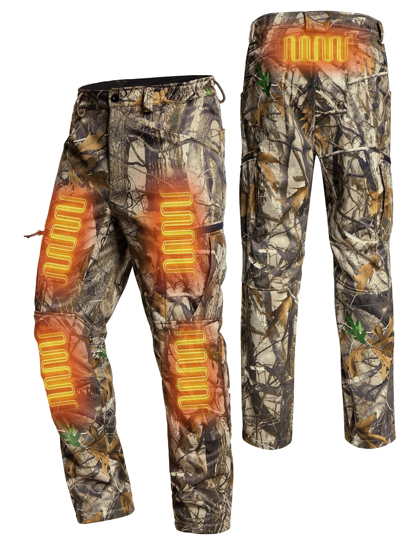 ANTARCTICA GEAR Hunting Heated Pants for Men with 12V 15000mAh Battery, Water-Resistant for Skiing, Hiking, Camping &Climbing