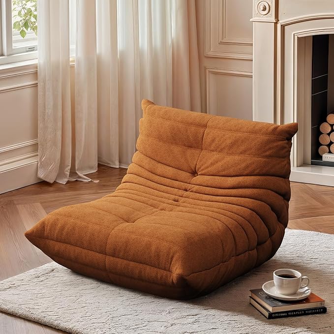 OTDMEL Bean Bag Chair for Adults, Fireside Togo Chair, BeanBag Chairs for Teens with High-Resilience Memory Foam, Non-Slip Base Compression Floor Lounge Sofa for Living Room, Bedroom