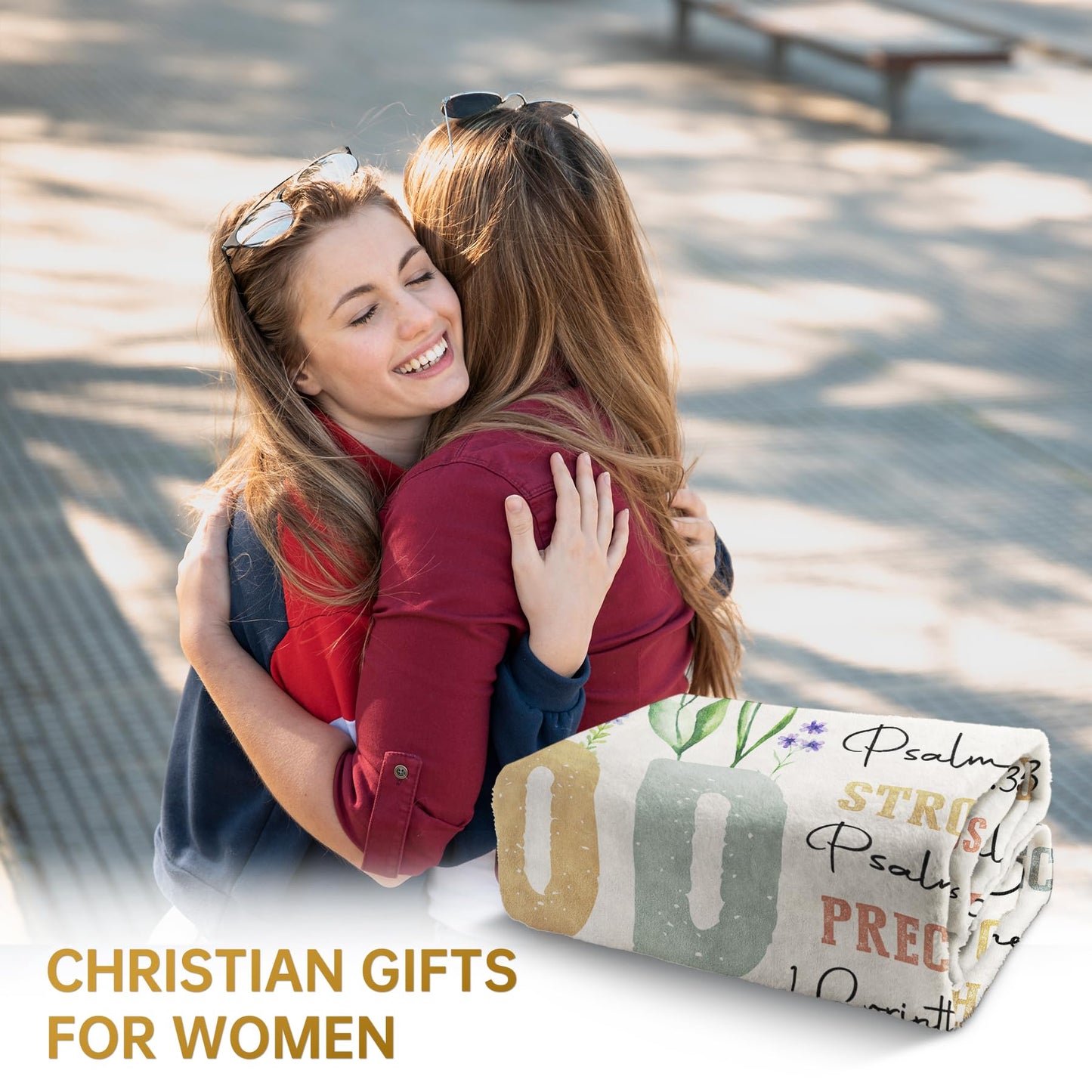 SteadStyle Christian Gifts for Women Birthday - Inspirational Floral Throw, Religious Birthday Gifts, Christian Blanket for Mom, Sisters, Friends, Girl, Baptism & Confirmation, Spiritual Gift for Her