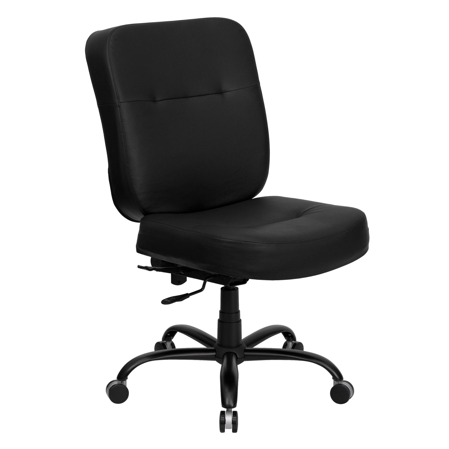 Flash Furniture HERCULES Series Big & Tall 400 lb. Rated Black LeatherSoft Executive Swivel Ergonomic Office Chair with Rectangle Back