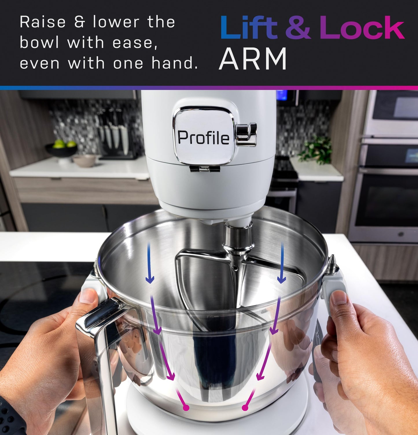 GE Profile Smart Stand Mixer w/Built-In Smart Scale & Auto Sense Technology, 7qt Stainless Steel Bowl, 11 Speed l Dough Hook, Beater, 11-wire whip l works w/Amazon Alexa & Google Home l Mineral Silver