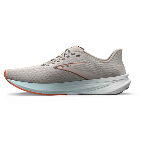 Brooks Men’s Hyperion Neutral Running Shoe - Grey/Skylight/Red Orange - 8.5 Medium