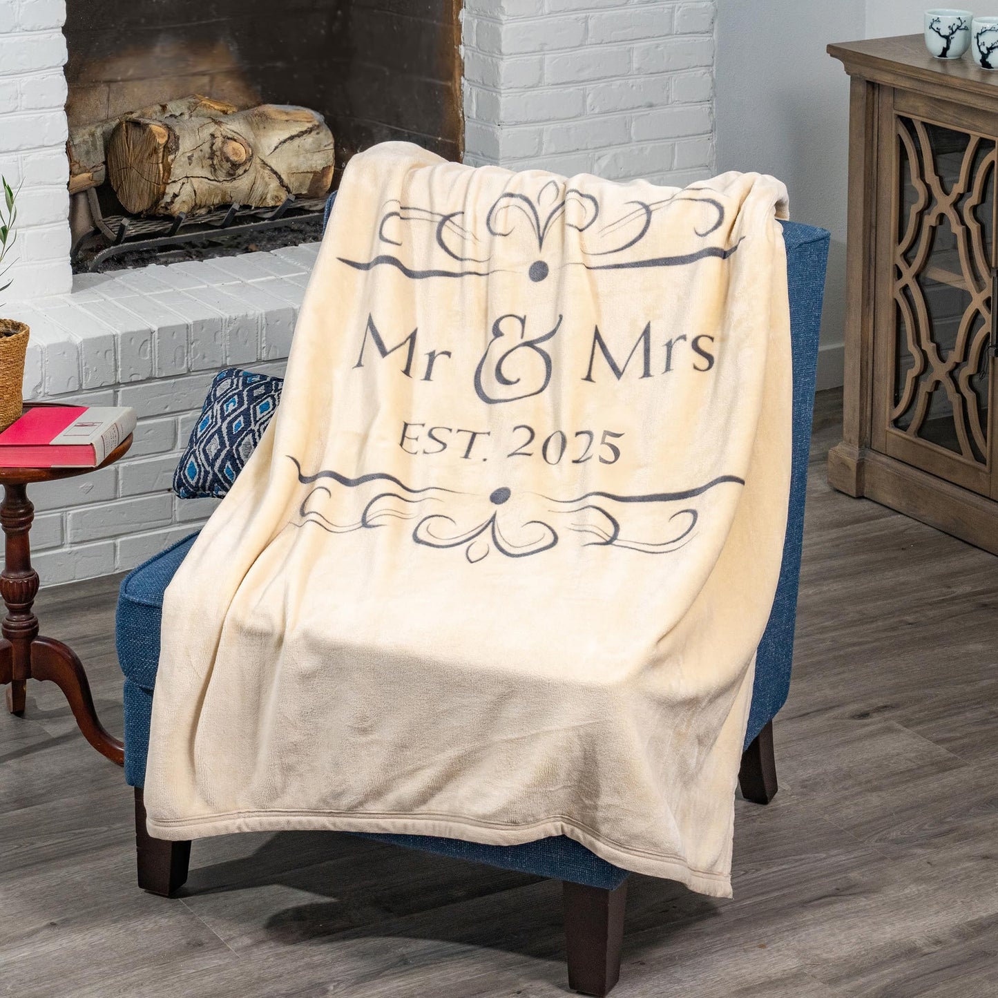 Soft Sentiments Outrageously Soft Reversible Velvet Ultra Plush Throw - 50 x 60 Inch - Mr & Mrs 2025