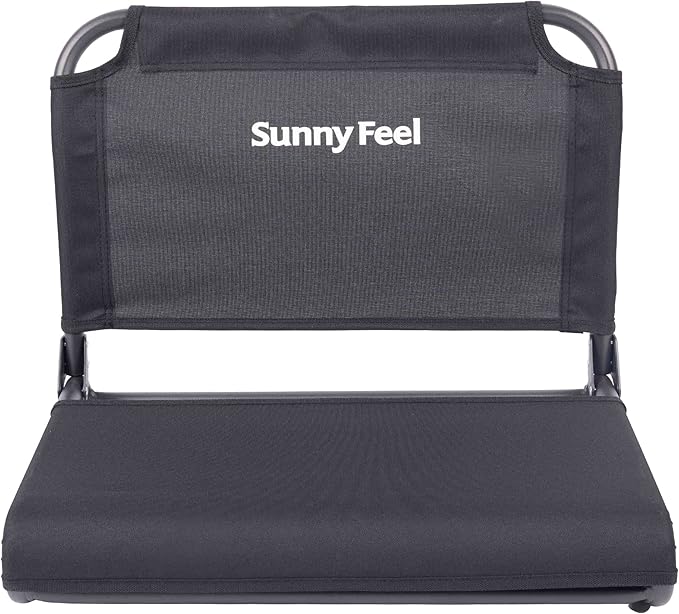 SUNNYFEEL Oversized Stadium Seat for Bleachers with Back Support Extra Wide, Bleacher Stadium Seats Chairs with Backs Portable Bleachers Seat with Hook for Sports Events Baseball Soccer Benches