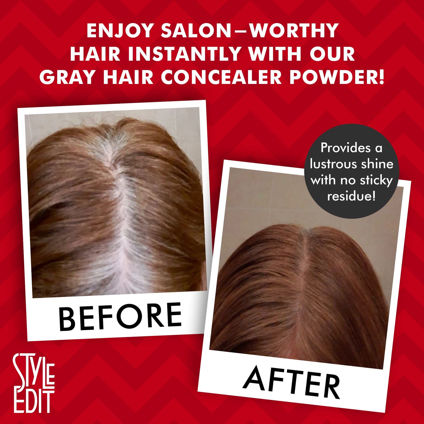 Style Edit Root Touch Up Powder for Light Red Hair | Cover Up Hair Color for Grays and Roots Coverage | Mineral Infused Binding