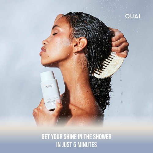 OUAI Volumizing Frizz-Control Hair Gloss Bundle - Includes Gloss and Shampoo (2 Count, 6 Oz/ 10 Fl Oz)