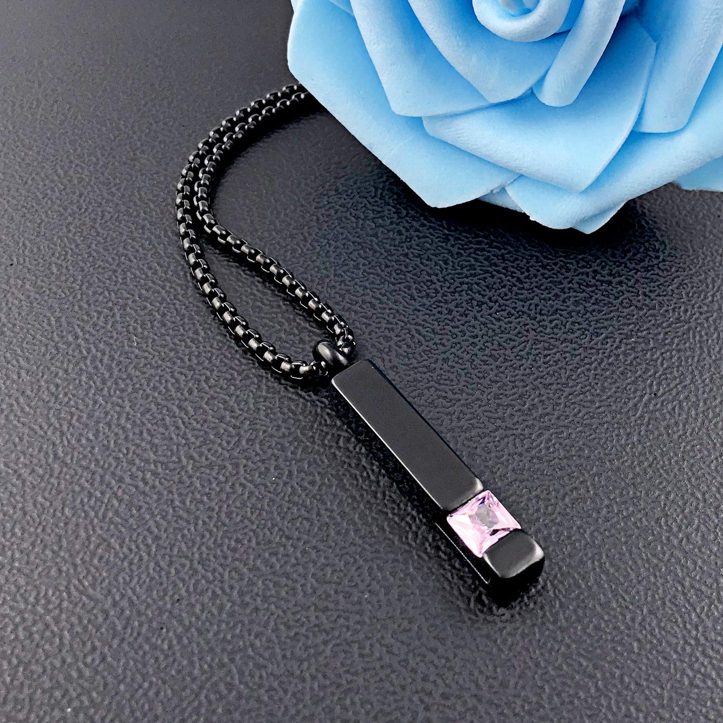 YOUFENG Urn Necklaces for Ashes Birthstone Cube Urns for Human Ashes Memorial Cremation Urn Locket Keepsake Ashes Jewelry (Octob