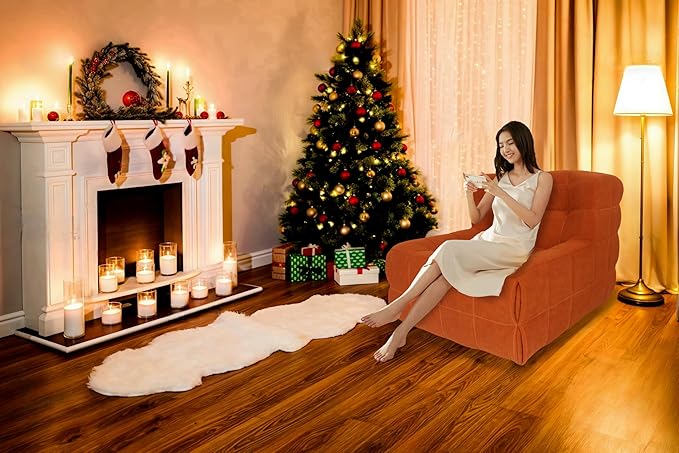 GOSBOST Bean Bag Chair - Memory Foam Bean Bag Chair for Adults, Comfy High-Resilience Single Sofa, Small Space Floor Chair, Chaise Lounge for Living Room, Bedroom (Orange, Square)