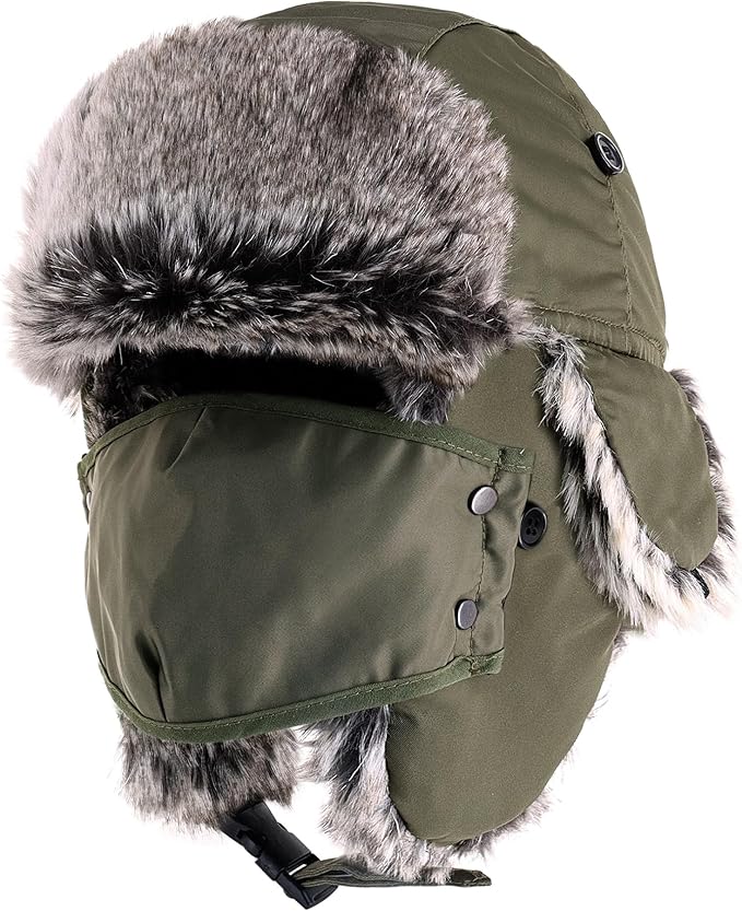 CHOK.LIDS Waterproof Winter Trappers Unisex Premium Strength Ushanka Ear Flap Chin Strap Cold Weather Outdoor