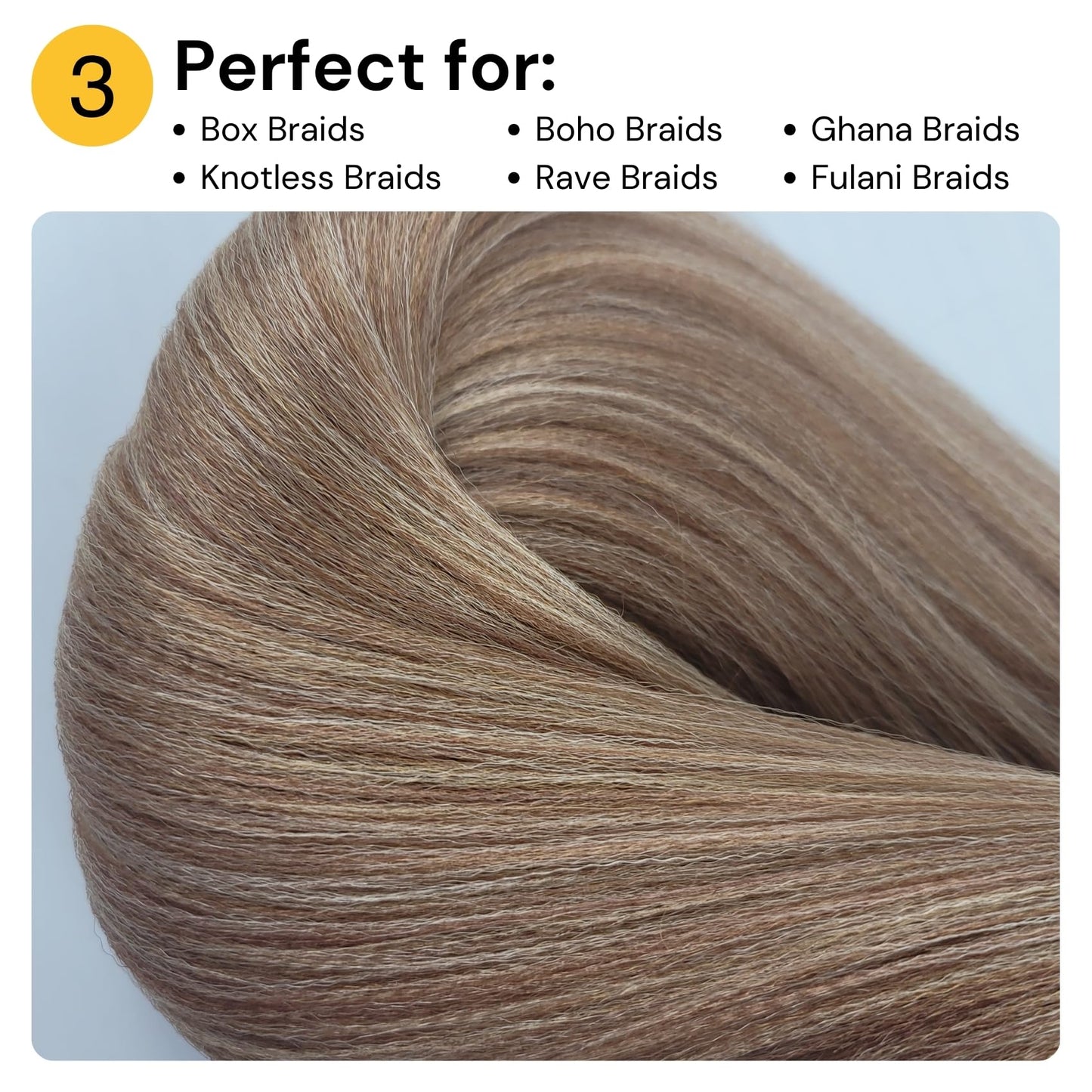 Dark Ash Brown Braiding Hair Pre stretched Box Braiding Hair Extensions for Knotless Braids Mixed Feed in Braids Hair for Braidi