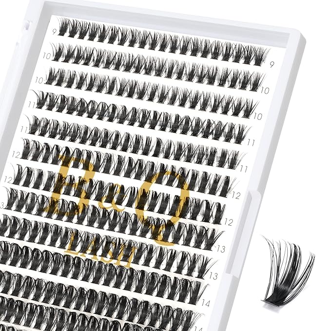 B&Qaugen Lash Clusters 50D-C-10-18MIX Individual Lashes 280 Clusters False Eyelash Extensions Individual (50D-C10-18MIX)