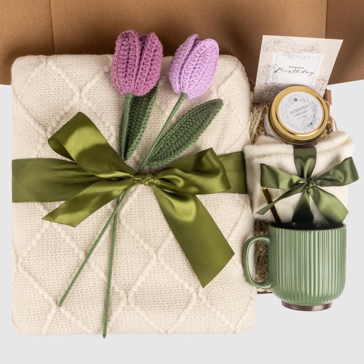 Anforsun Birthday Gifts for Women, Self Care Gifts Get Well Soon Gifts Package, Relaxing Care Package, Happy Birthday Gift Basket for Women, Her, Mom, Sister, Best Friend, Wife, Girlfriend, Coworker