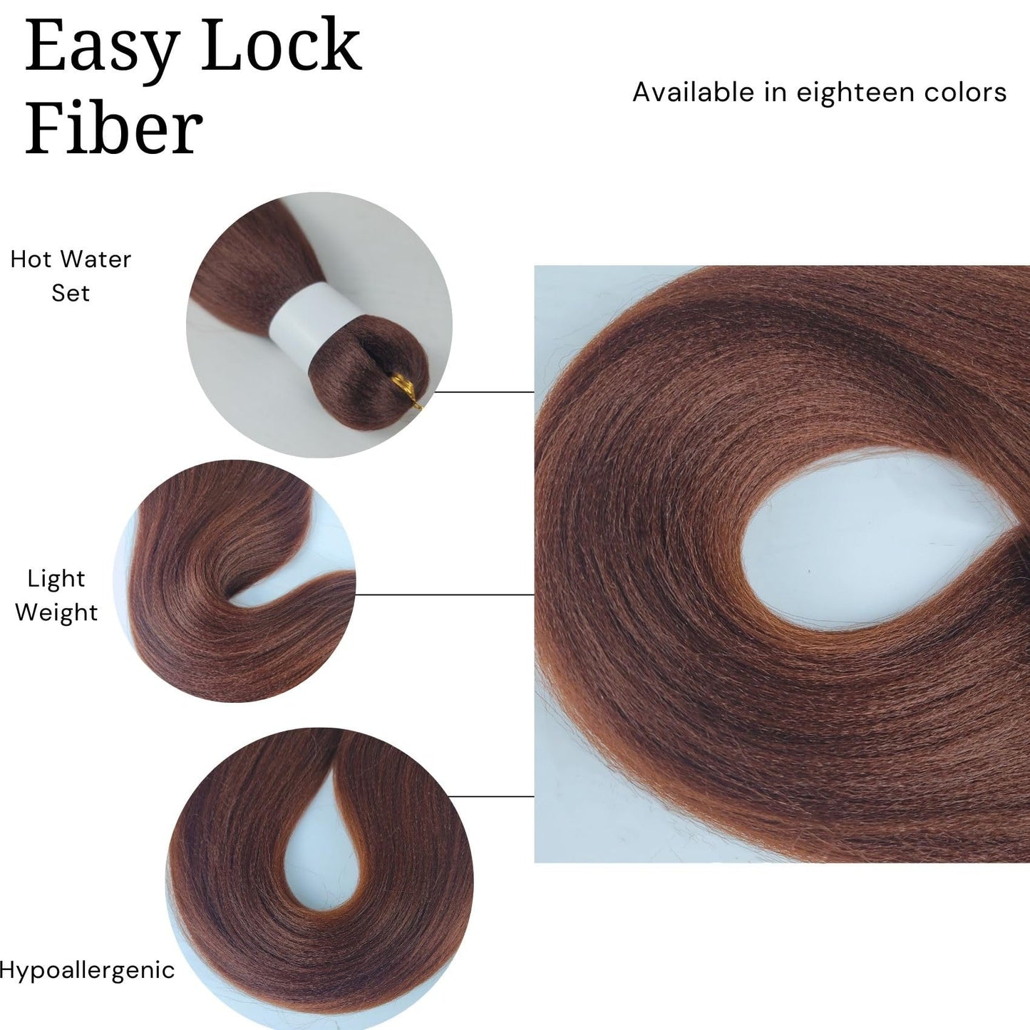 Chocolate Brown Braiding Hair Pre stretched for Boho Braids Pre stretched Boho Braiding Hair