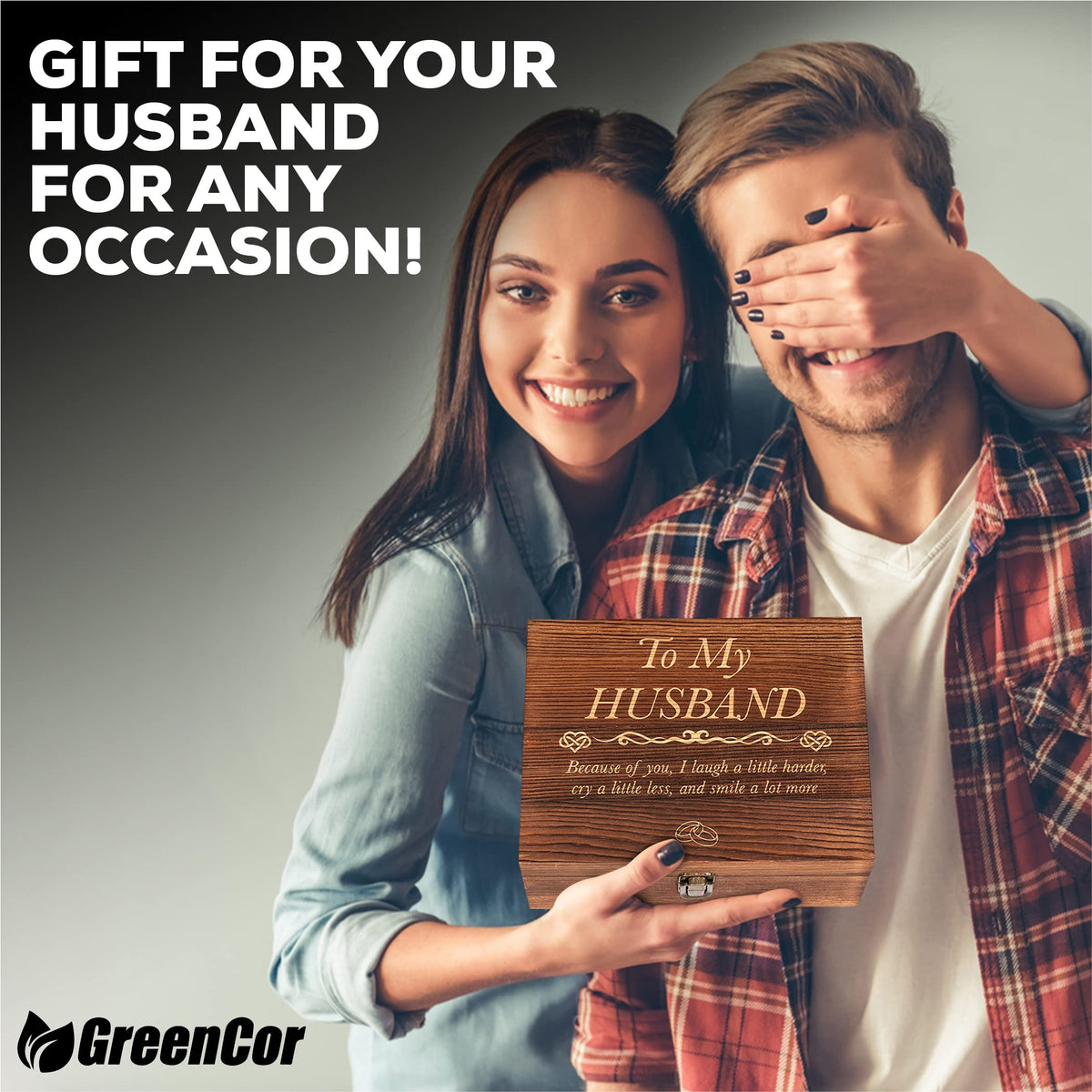 Anniversary For Him ‘To My Husband’ Engraved Whisky Glass Gift Set | Romantic Present for Husband | Unique Wedding - Birthday or Anniversary Idea