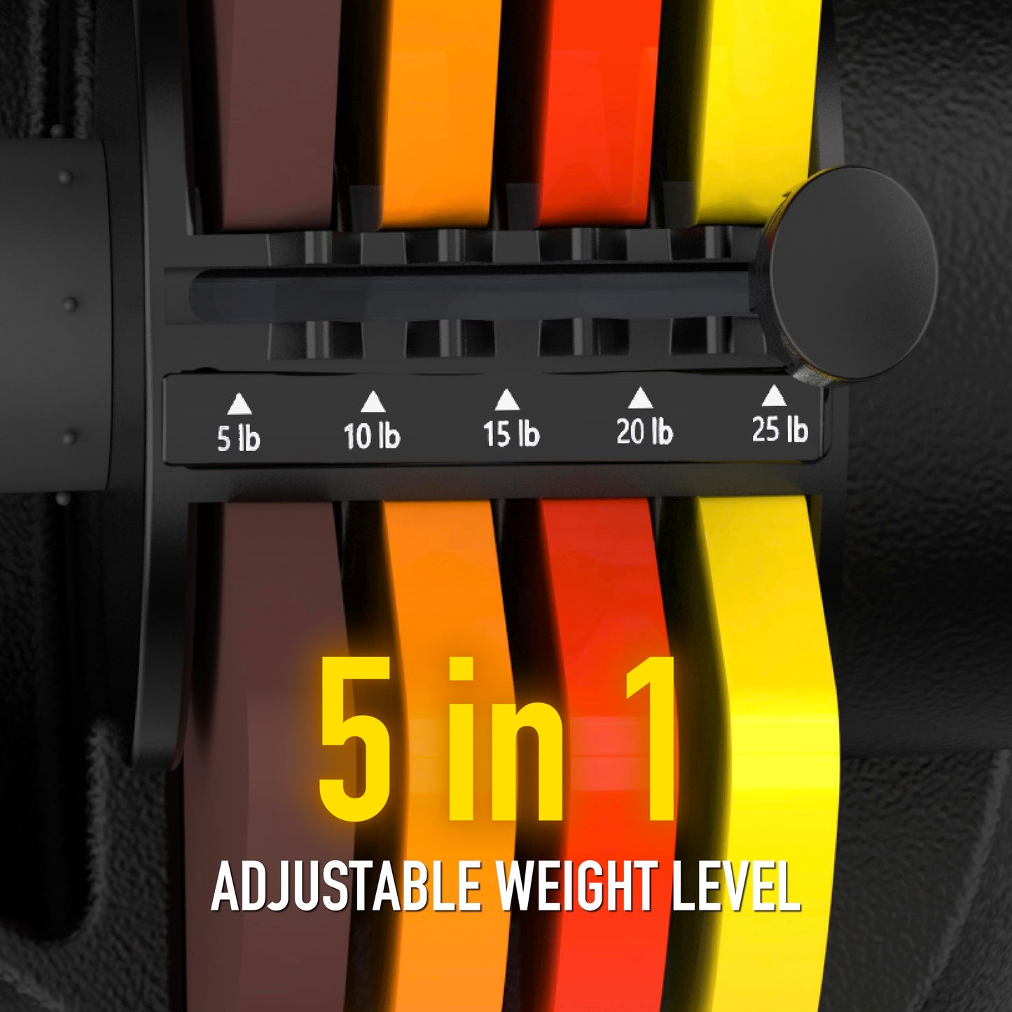 ATIVAFIT Adjustable Dumbbell Set of 2, 5–25LB Quick Dial Free Weights with Safety Lock & Anti-Slip Steel Handle, Space Saving Home Gym Equipment for Beginner Home Workouts and Light Strength Training, Sunrise