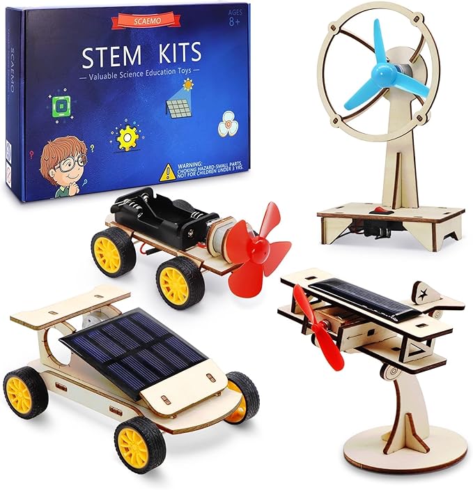STEM Kits for Kids Ages 8-10-12-14, Stem Toys for Boys Age 8-12, Science Projects, Solar Car Building Kits, Activities Eng...