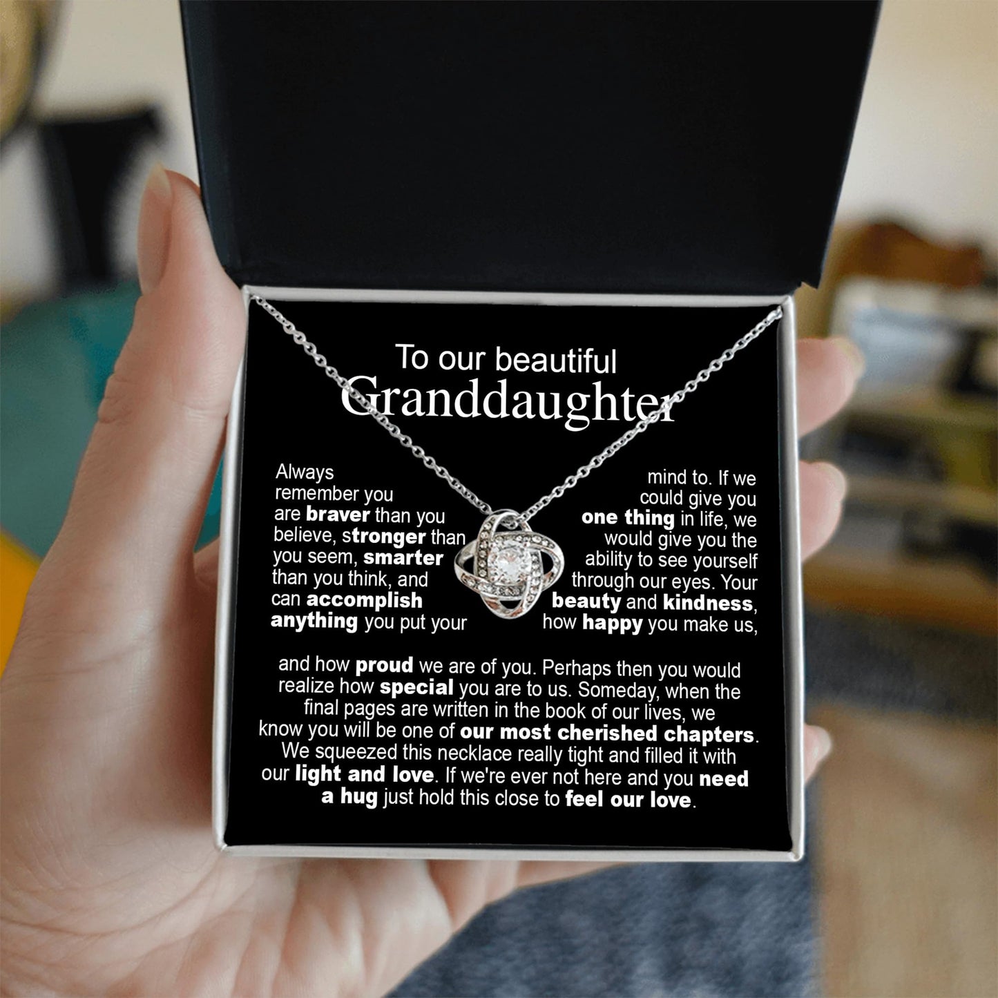 Granddaughter Necklace From Grandma, Granddaughters Gifts From Grandpa, Grandmother And Granddaughter Necklace, Birthday Ideas, Christmas Gifts For Granddaughters, Jewelry For Her From Grandparent