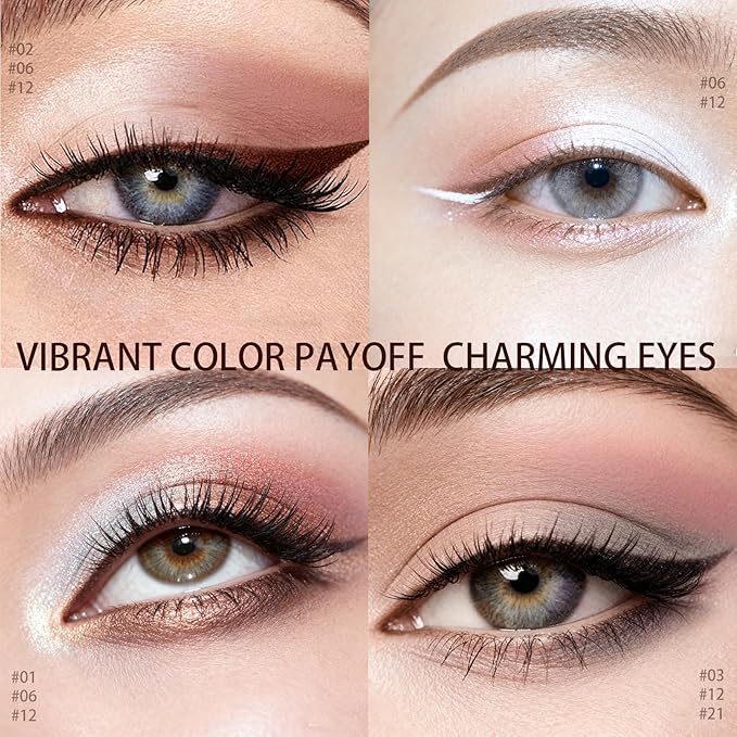 Matte Cream Eyeshadow Stick, Waterproof Eye Shadow Stick, Long-Lasting and Blendable High Pigmented Single Eyeliner Makeup for Women, 12 Warm Brown