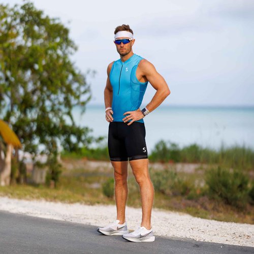 Synergy Men's Elite Tri Tank Top Singlet (Smoke Gray, Small)