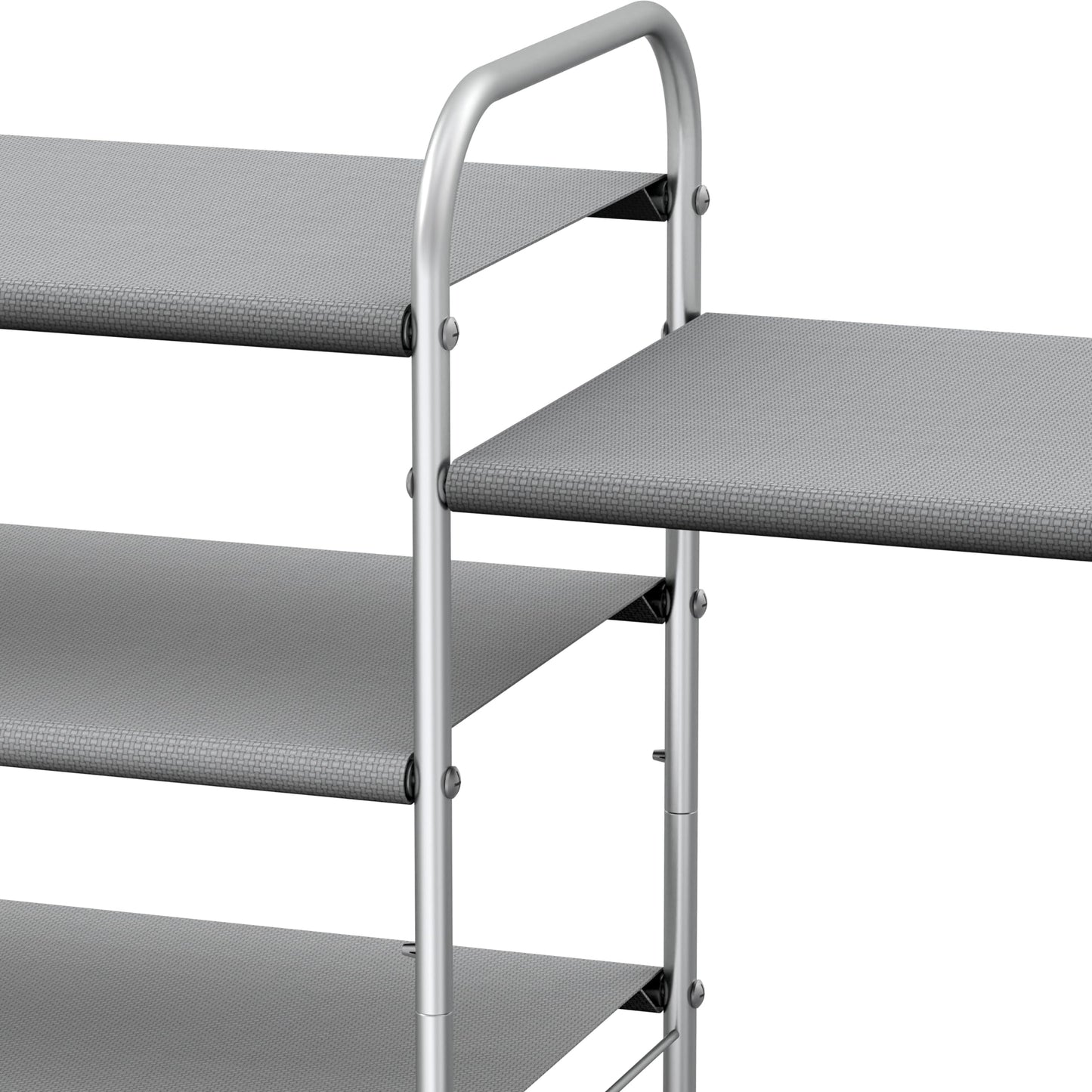 Simple Houseware 3-Tier Shoe Rack Storage Organizer, Grey – Space-Saving Shoe Shelf, Holds 9–16 Pairs, Sturdy Metal Frame, Easy Assembly – Closet, Entryway, Bedroom Shoe Storage Solution