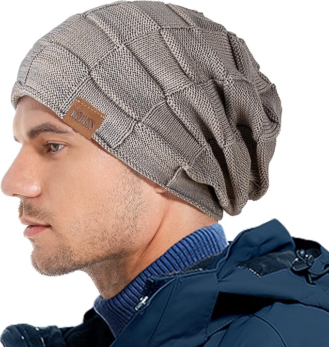 REDESS Beanie Hat for Men and Women Winter Warm Hats Knit Slouchy Thick Skull Cap