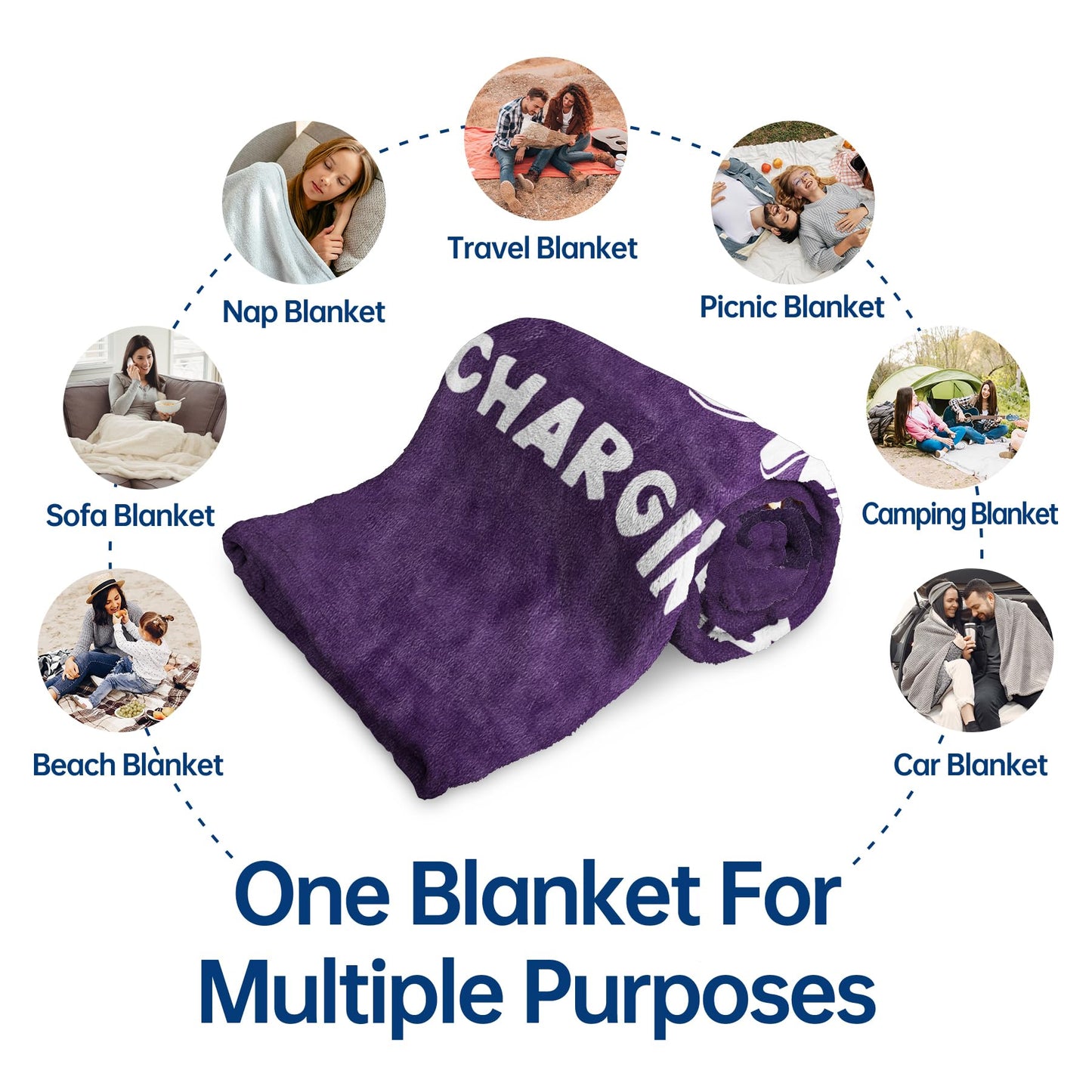 Funny Grandma Birthday Gifts, Grandma is Charging Sloth Blanket 60" x 50", Gift for Grandmas from Grandkids, Grandmas Gifts for Christmas Mothers Day, Super Soft Blanket for Grandmother