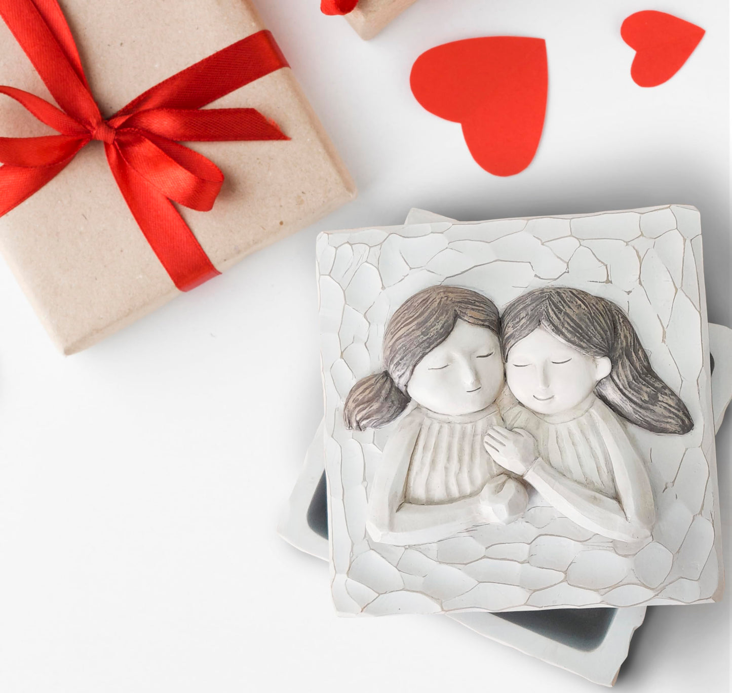 Sisters Keepsake Box Sister Gifts from Sisters Jewelry Box, Memory Box gifts for Sister Birthday Gifts Christmas, Valentine Sister Gifts TNK6