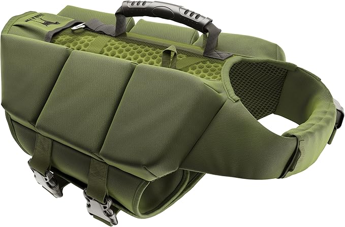 NOAH & PAW Dog Life Jacket, Human Standards Lifejacket Design, Dog Life Vest for Swimming and Boating, 3X Foam Support for...