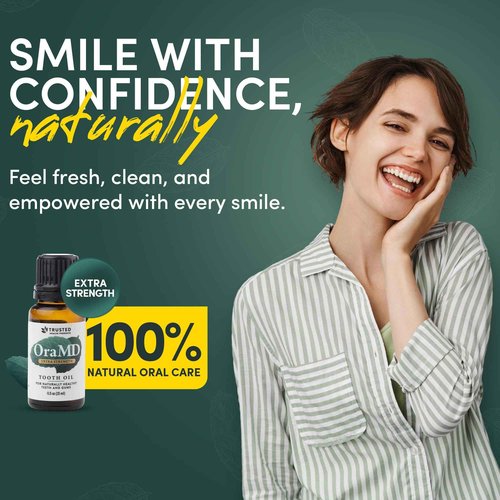 OraMD 4-in-1 Extra Strength Tooth Oil - Clinically Tested Gum Disease Treatment, Gingivitis Treatment and Sensitive Teeth and Gums - All-Natural (3 Pack)