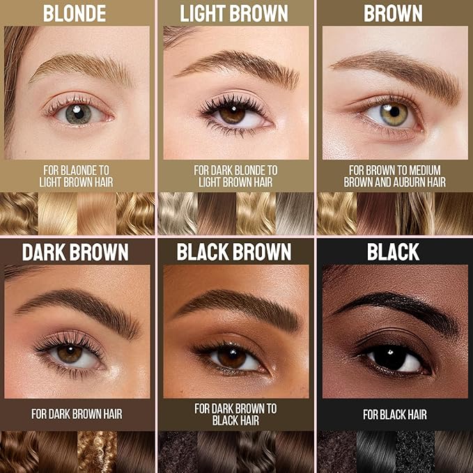iMethod Curved Eyebrow Pen and Brow Gel - Eyebrow Pencils for Women with Hair Like Strokes, Eyebrow Makeup for All-Day Defined, Waterproof, Smudge-proof, Dark Brown and 2 Count Brow Gel Clear