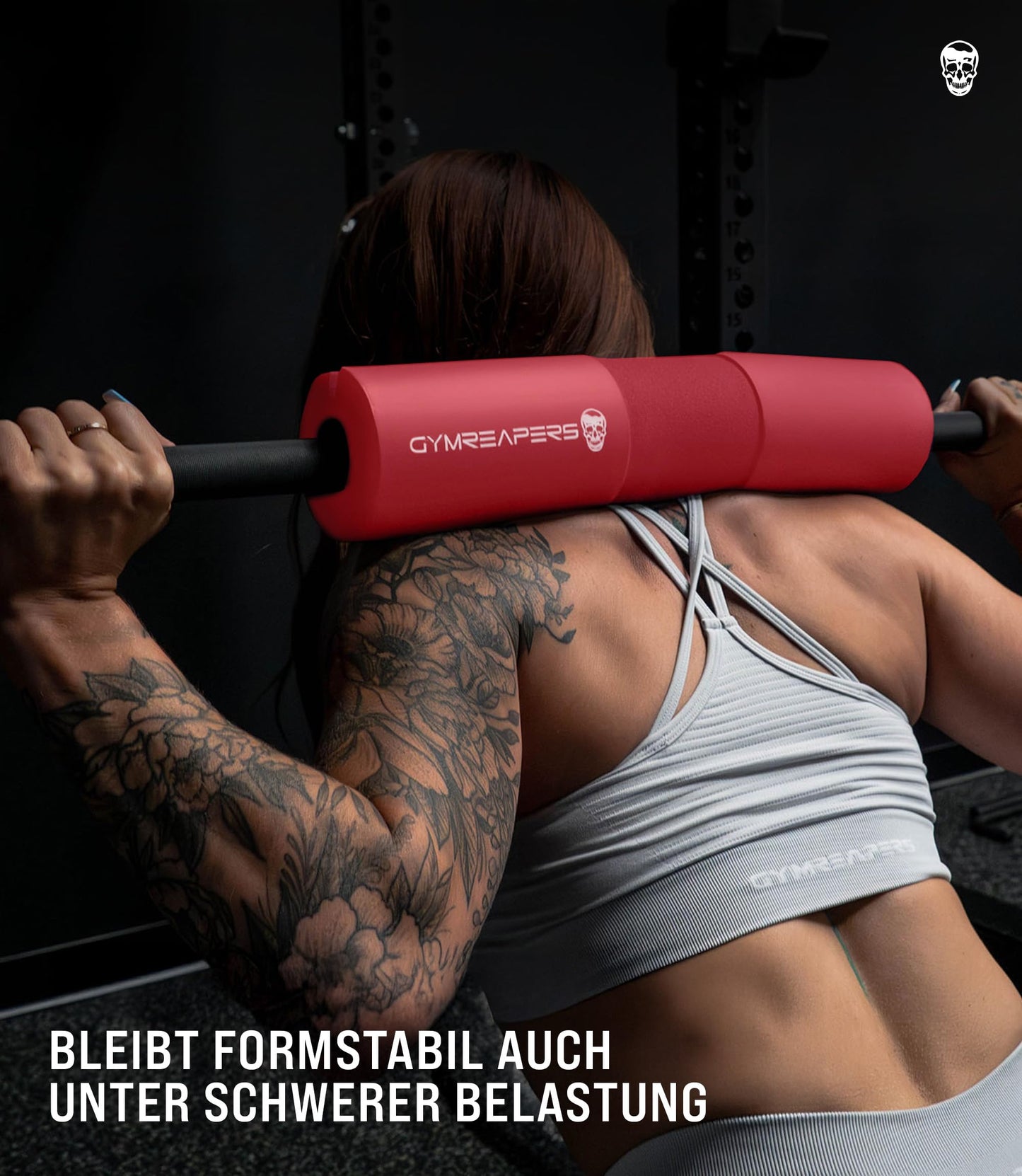 Gymreapers Barbell Squat Pad - Protective Bridge Pad For Hip Thrust, Squats, Lunges - Hip Support, Neck Protection For Bar (Red)