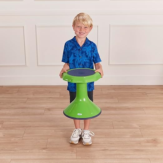 ECR4Kids ACE Active Core Engagement Wobble Stool, 15-Inch Seat Height, Flexible Seating, Grassy Green