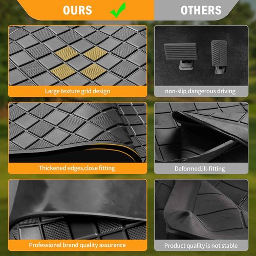 Golf Cart Floor Mat for EZGO RXV, Full Coverage Liner Mat Replacement Upgraded Non Slip 8 mm Thickness Rubber - Only Fits EZGO RXV (2008-2022) & 2Five (2009+)