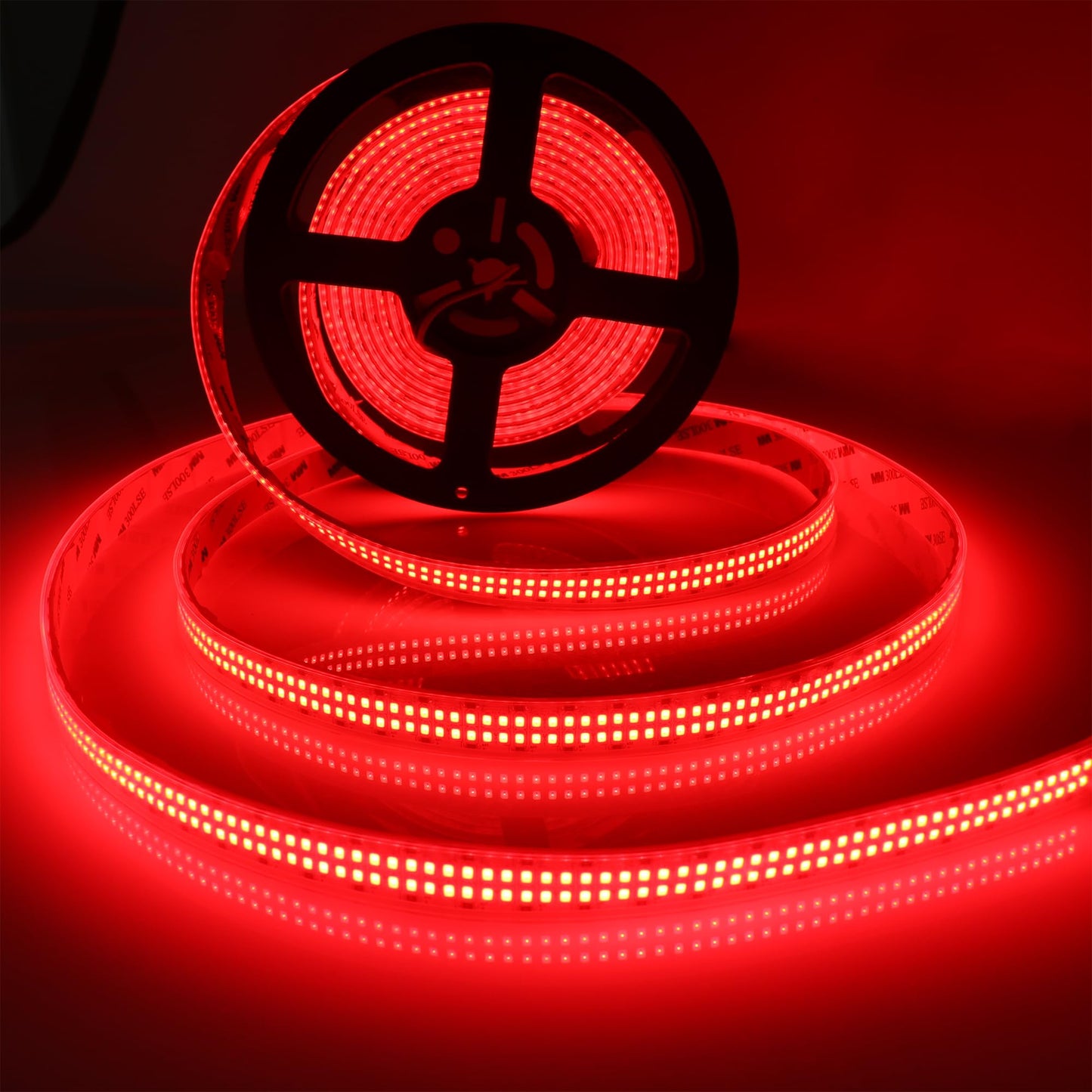 LEDENET 12V Red LED Strip Lights 16.4ft, Double Row 2400 LEDs Outdoor Waterproof IP67, Super Bright Dimmable Flexible Tape Lights for Bedroom, DIY, Truck, RV, and Boat Lighting