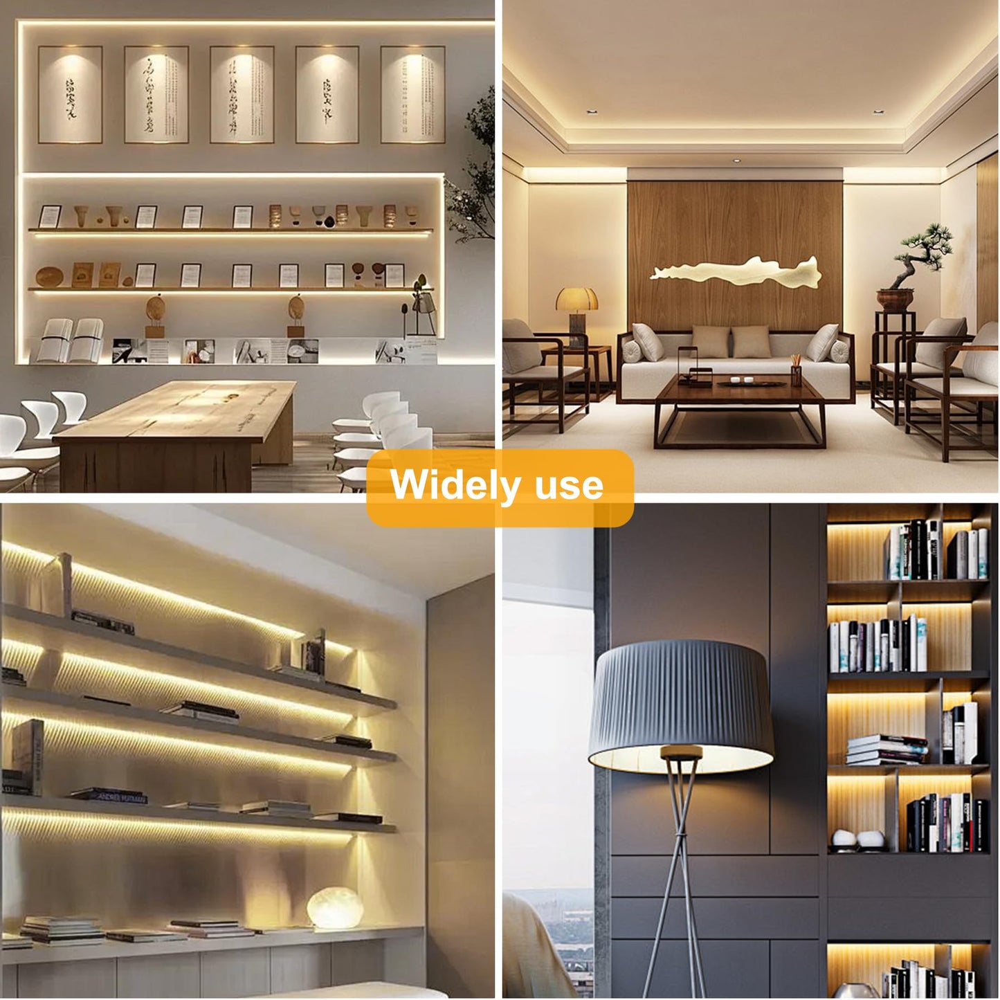 Pandery COB LED Strip Lights Warm White,24V Dimmable led Light Strip KIT with Remote and app Control,3000K 25FT/7.5m 8mm Wide Ra>90 Cuttable Flexible Strip Lights for Bedroom,Wardrobe,Cabinet