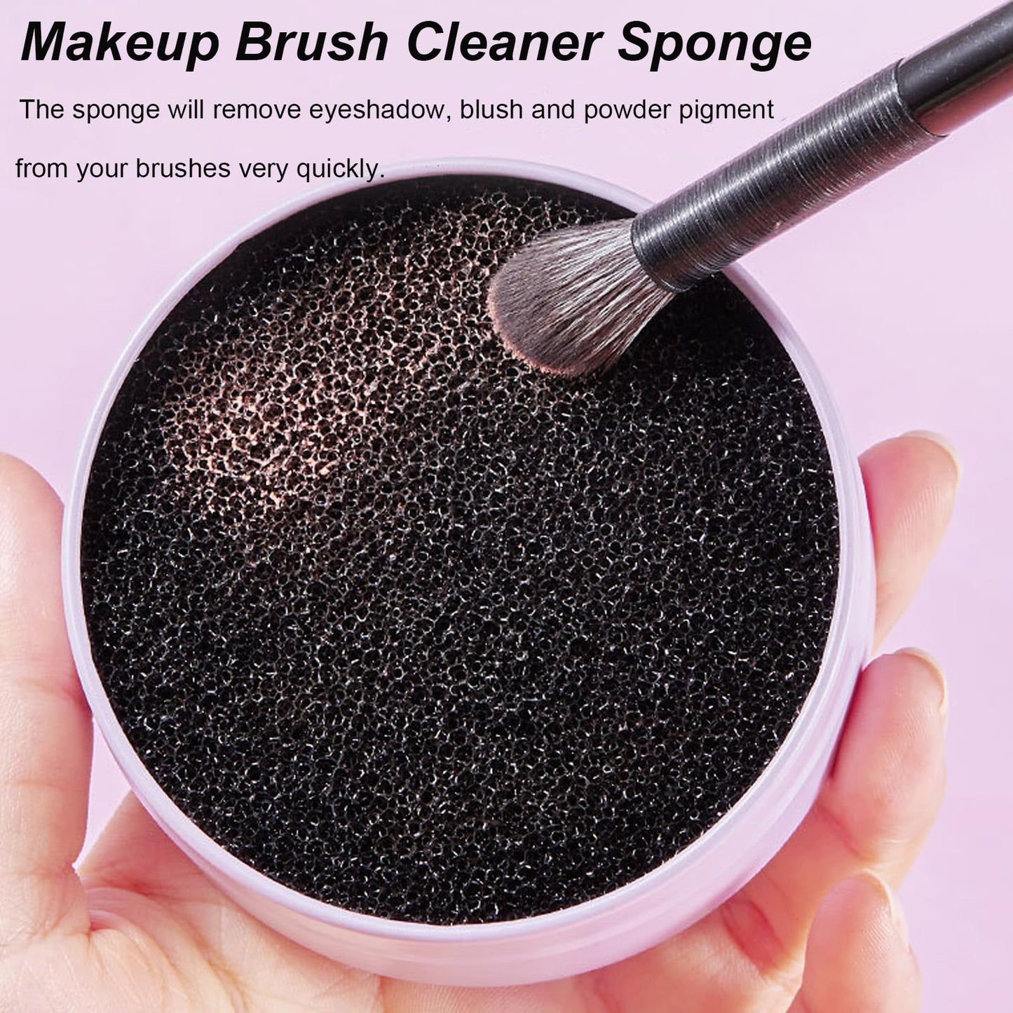 2 Pack Makeup Brush Cleaner Dry Sponge to Remove Eyeshadow Blush Powder Brush Color Change Clean Quickily and Easily Portable fo
