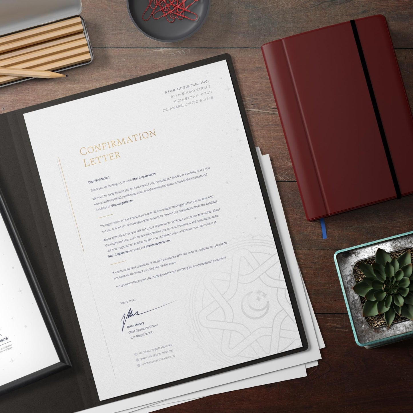 Name a Star for Anniversary - Personalized Gift Folder - Perfect for Couples and Special Occasions (Earth)