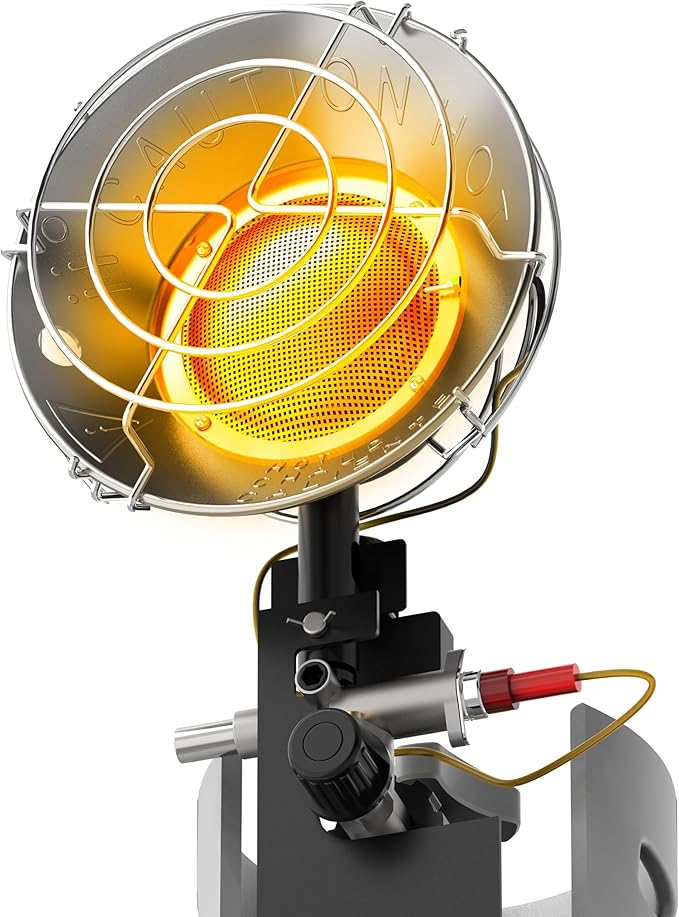 Karveden Outdoor Propane Heater, 15,000 BTU Portable Heater with 3 Heating Modes, Camping with Shut-off Valve and Tip-over...