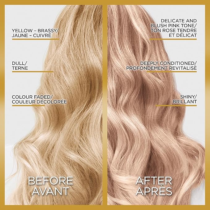 L’Oréal Paris Le Color Gloss One Step In-Shower Toning Hair Gloss, Neutralizes Brass, Conditions & Boosts Shine, Blush Blonde, 4 fl oz