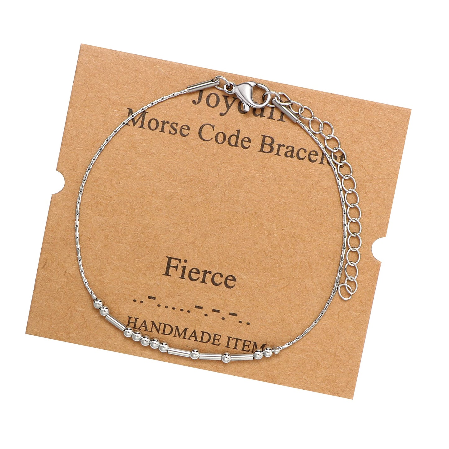 JoycuFF Fierce Morse Code Bracelets for Women Inspirational Birthday Thanksgiving Day Christmas Gifts for Best Friends Mom Siste