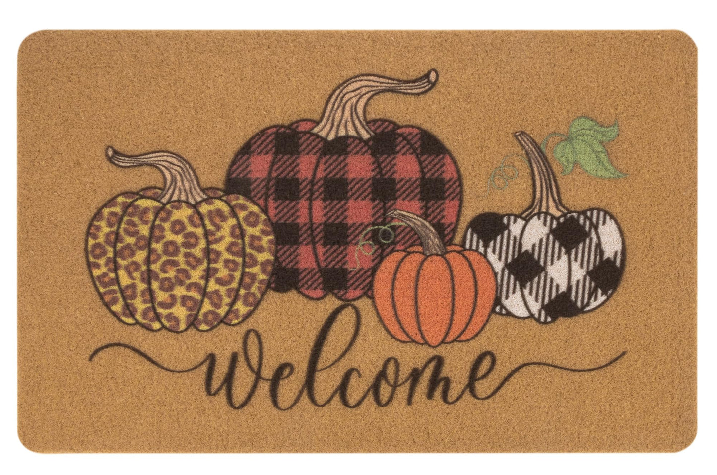 CXQRR Hello Pumpkin Welcome Coir Door Mat - Halloween Pumpkin Outdoor Indoor Entrance Door Mat Non Slip Rubber Backing for Fall Holiday 17 * 30Inch